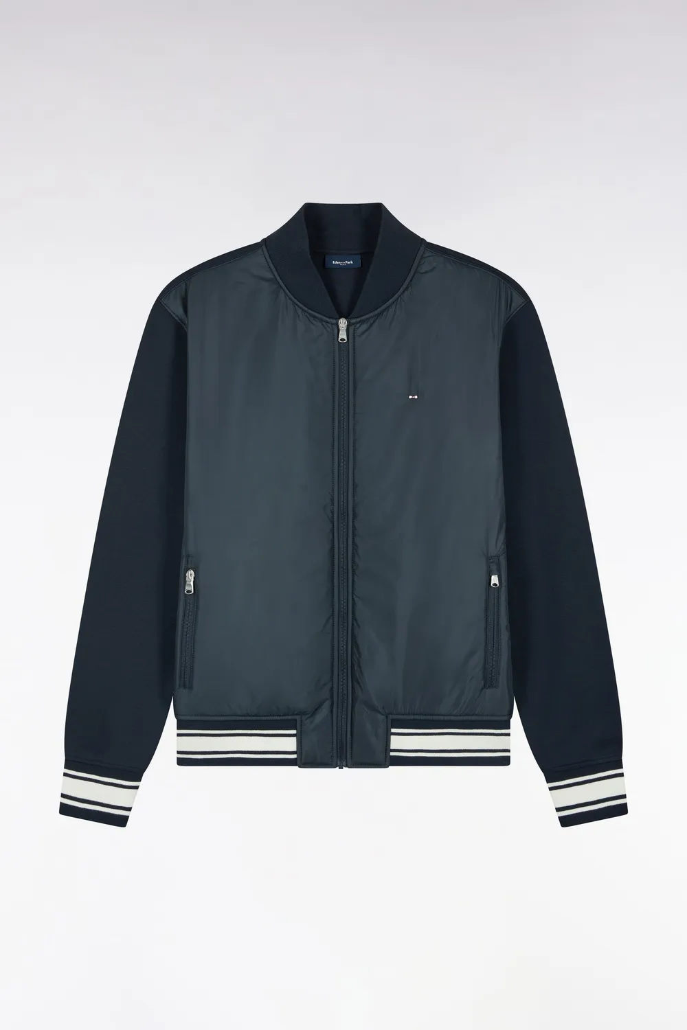 Eden Park H26MAISW0035 sweat teddy marine zippé droit