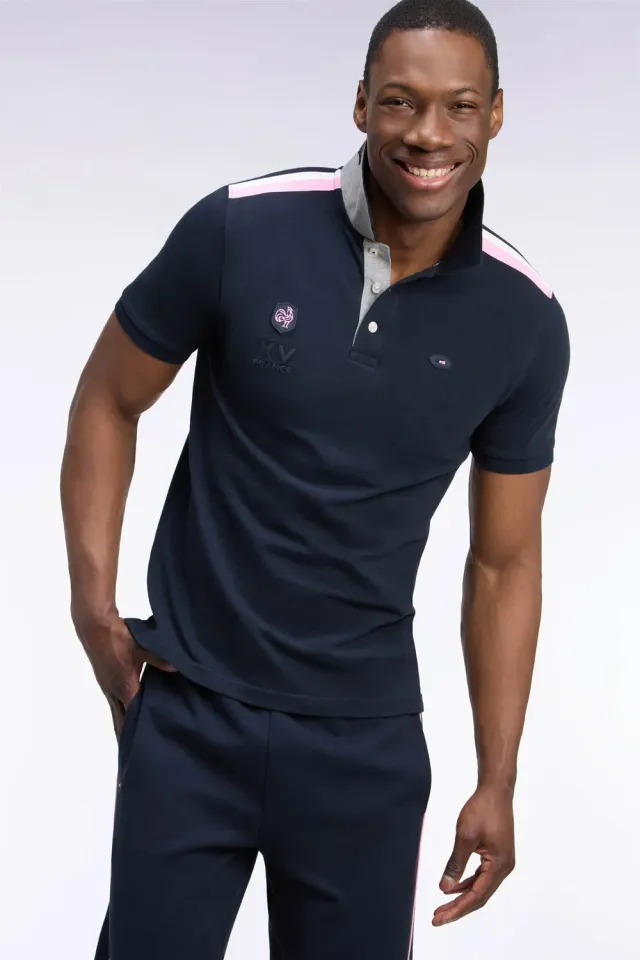 Eden Park XV de France polo coton marine homme