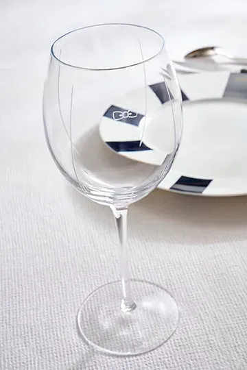 Eden Park lot 6 verres à vin nœud papillon transparent