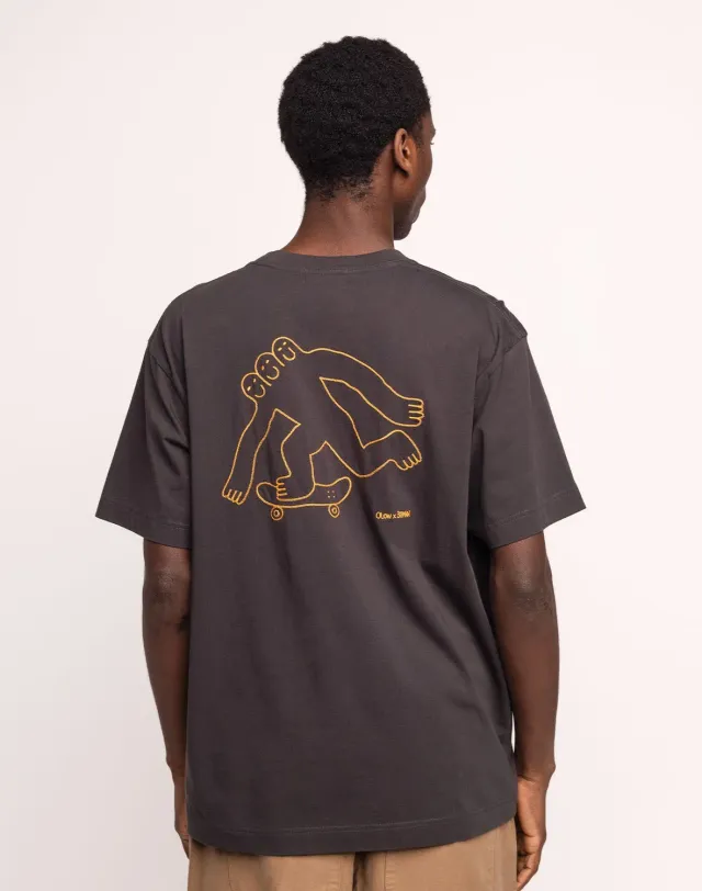 OLOW Cruising t-shirt noir carbone poche brodé