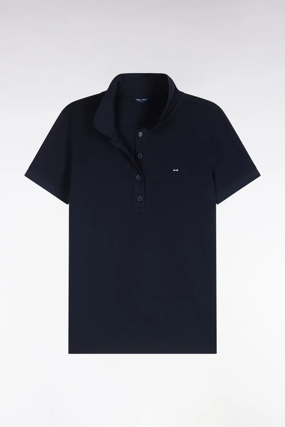 Eden Park polo coton stretch slim femme marine