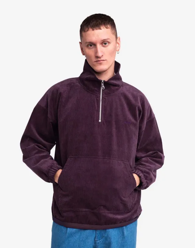 OLOW Bangor sweat prune velours coton