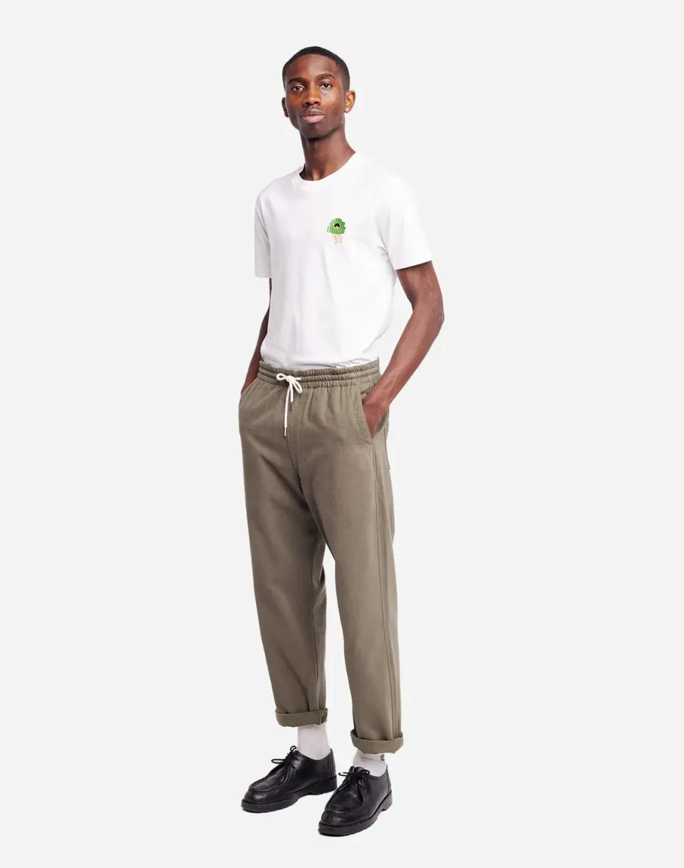 Olow Hatha pantalon kaki taille élastiquée