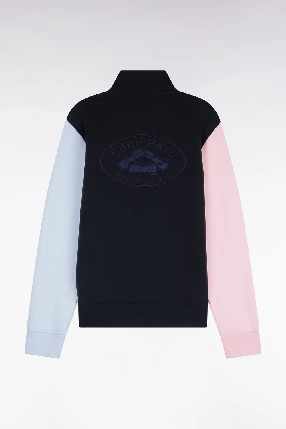 Eden Park sweat zippé molleton tricolore brodé homme