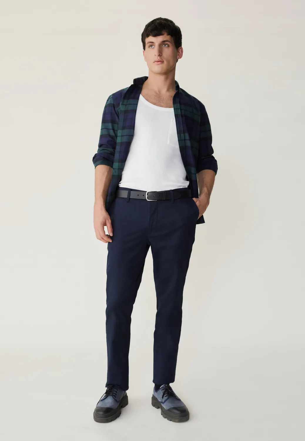 Loom Le Chino chino homme coton mercerisé marine