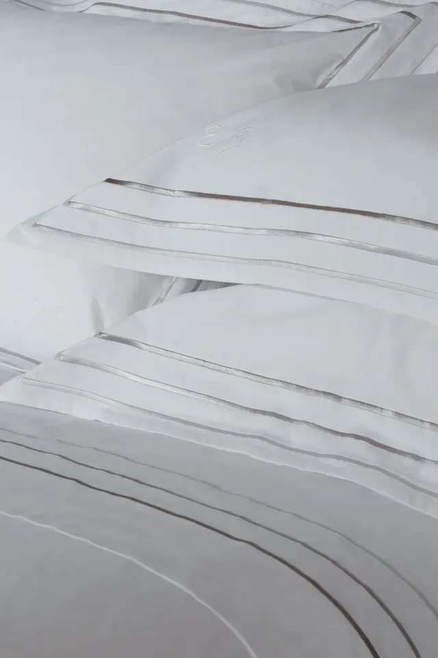 Eden Park HELITCSE0009 taies oreiller 65x65 blanc lot 2 coton