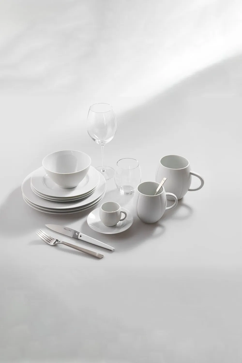 Eden Park lot 2 tasses blanches porcelaine Limoges