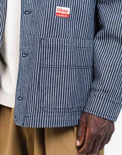 OLOW Handy Stripes veste jean rayée coton bio