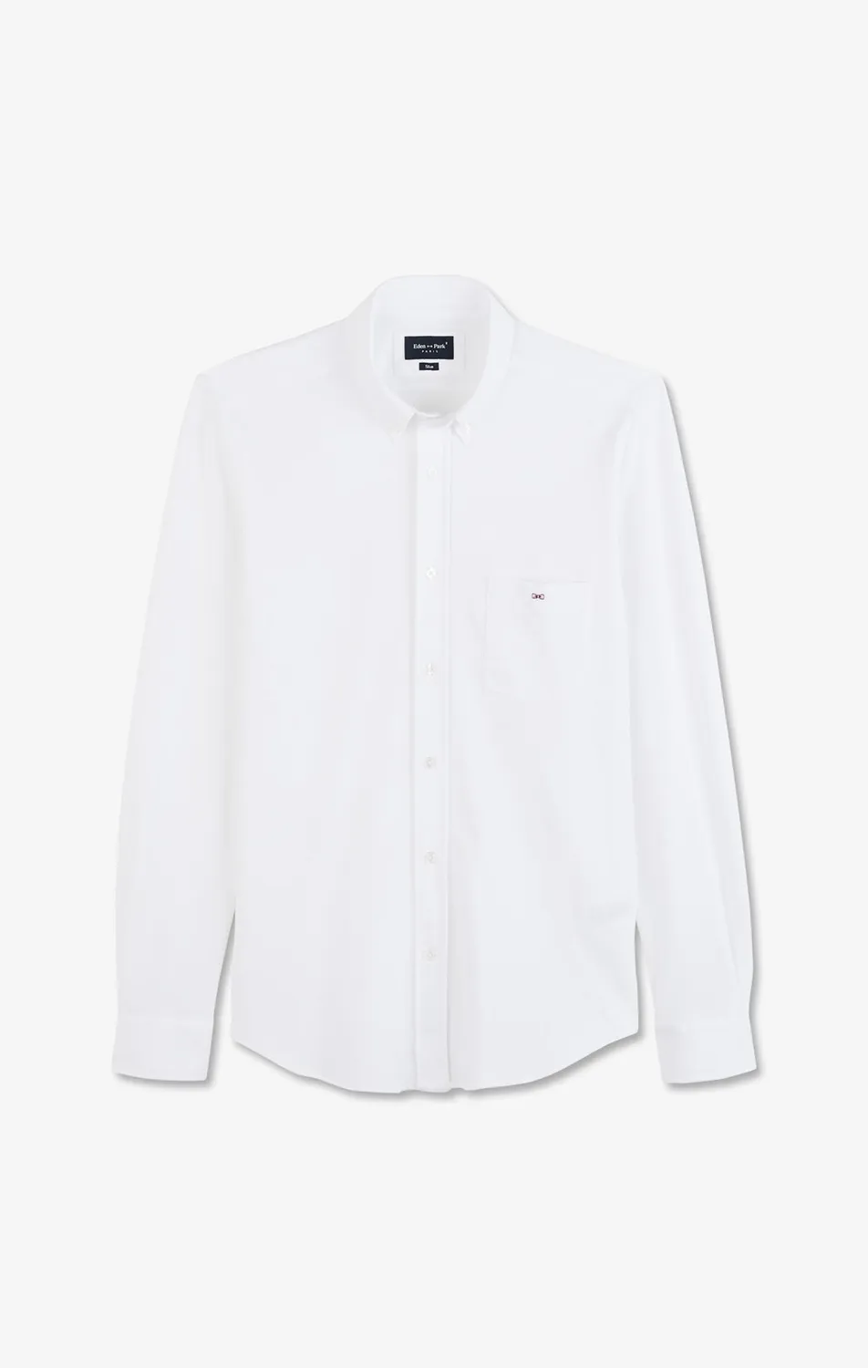 Eden Park chemise pinpoint blanc coton slim col boutonné