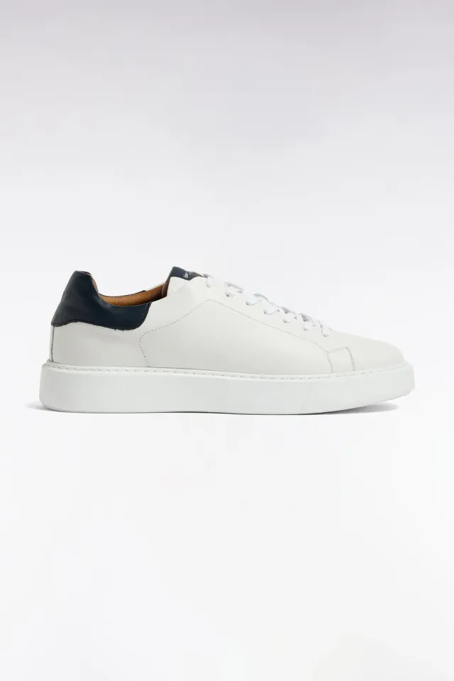 Eden Park baskets cuir grainé blanc