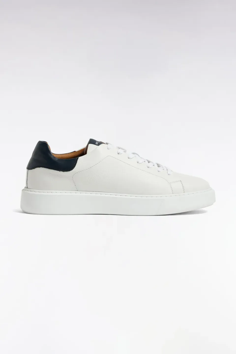 Eden Park baskets cuir grainé blanc