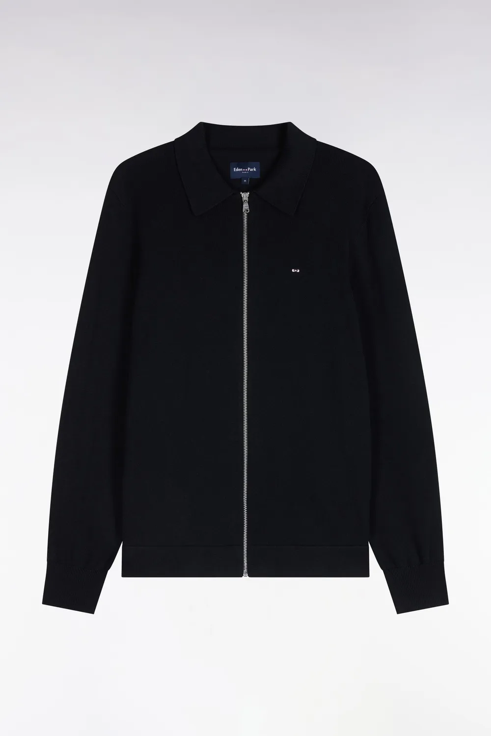 Eden Park cardigan zippé homme coton viscose noir