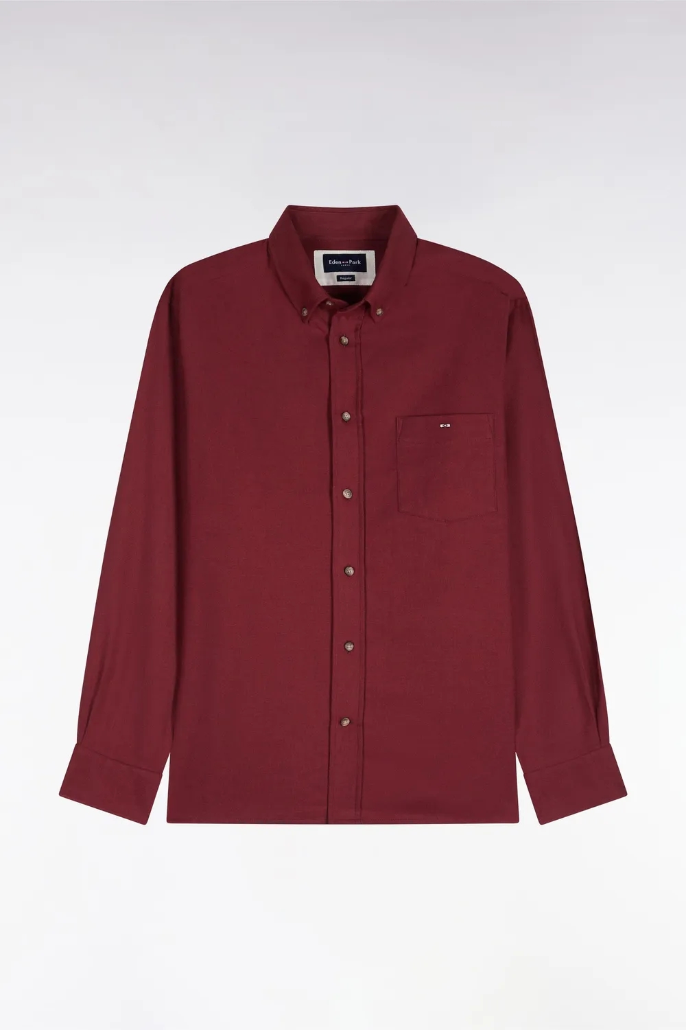 Eden Park Club Classique chemise homme rouge coton coupe droite
