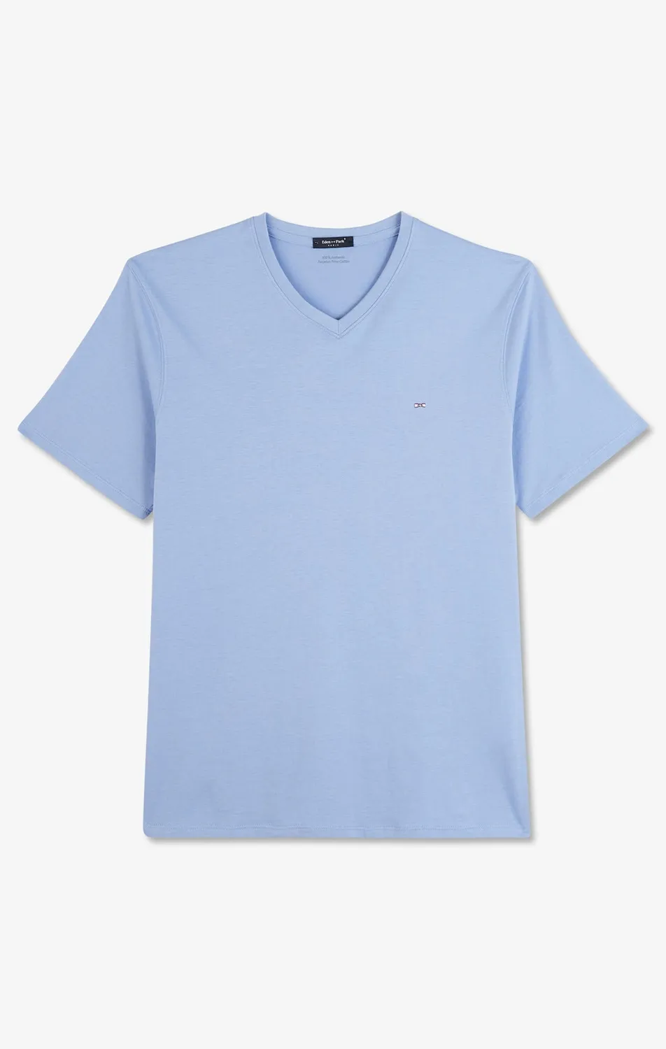 Eden Park T-shirt col V coton Pima bleu