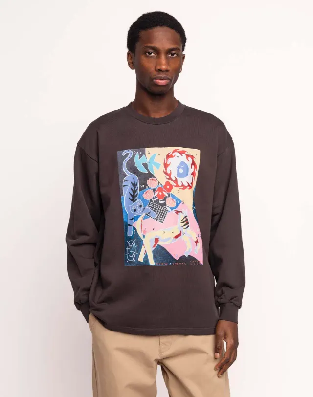 Olow Organic World sweat noir carbone coton bio