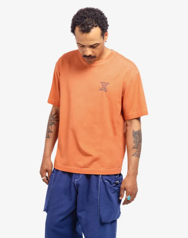 Olow Azurella t-shirt ample mandarine brodé