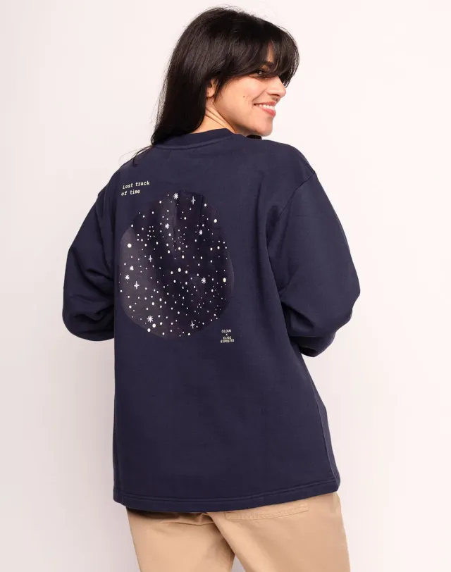 OLOW Lost Track sweat bleu dusk coton bio