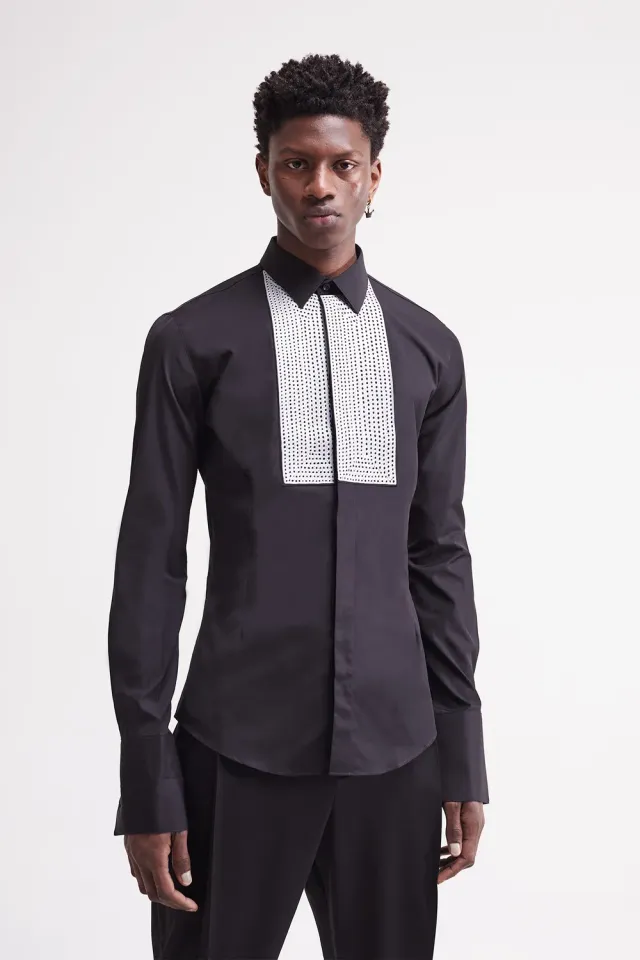 French Deal Ethnik chemise homme coton brodé main