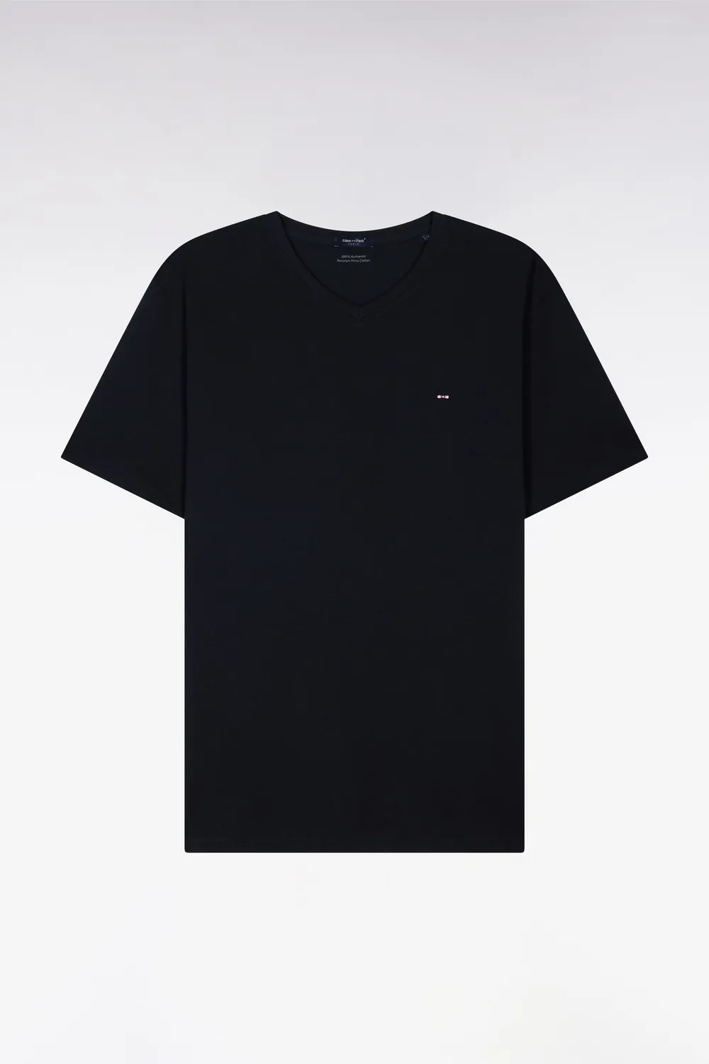 Eden Park t-shirt col V coton Pima noir homme