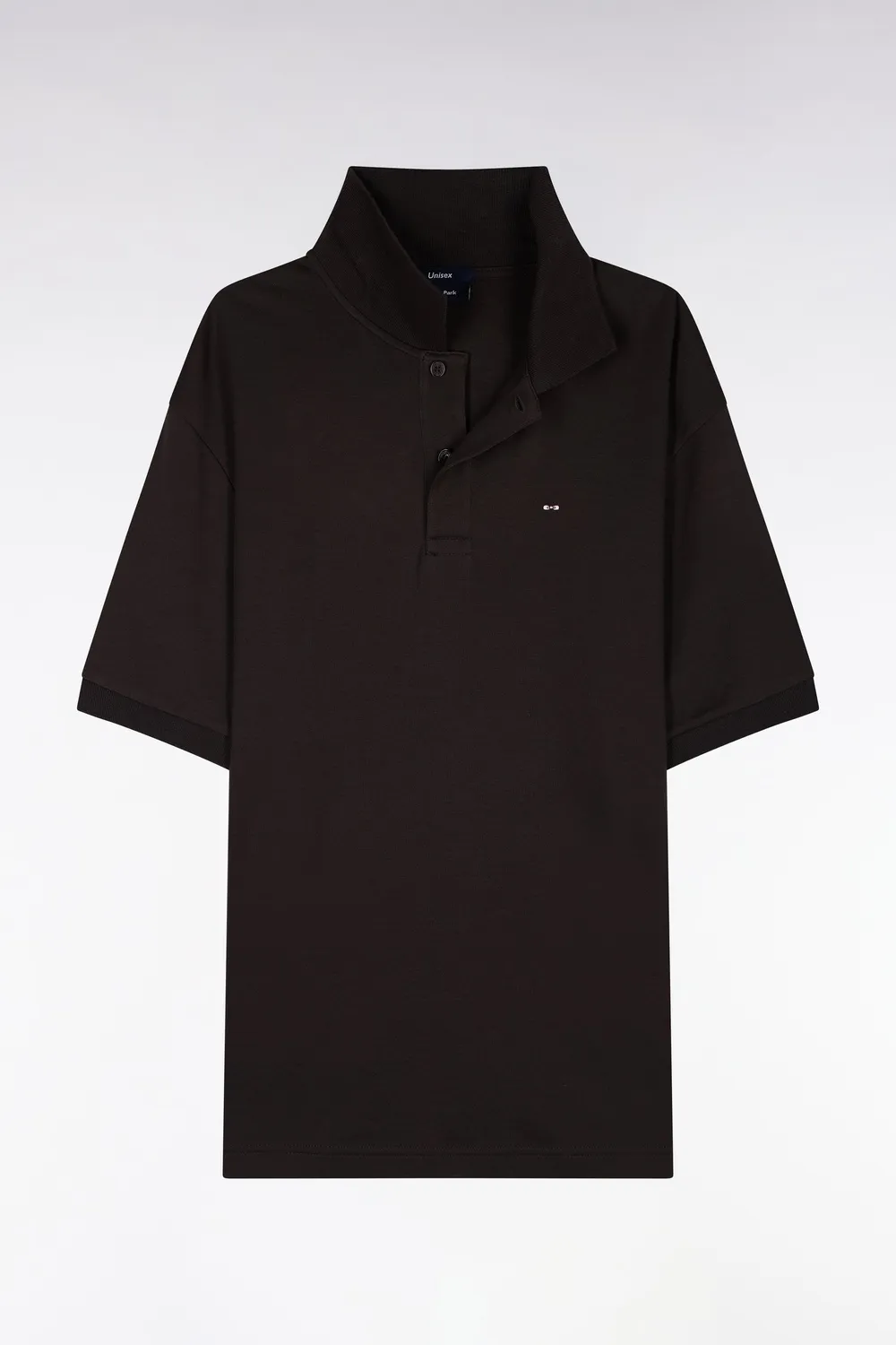 Eden Park polo interlock coton marron unisexe loose