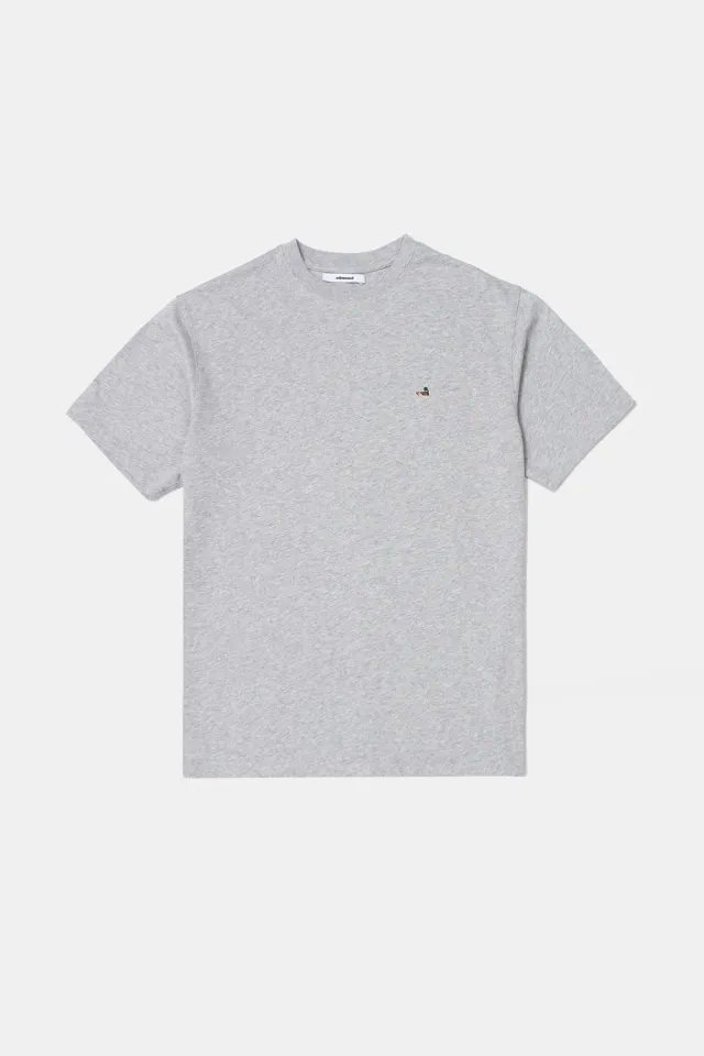 Edmmond Studios Duck t-shirt homme gris chiné brodé