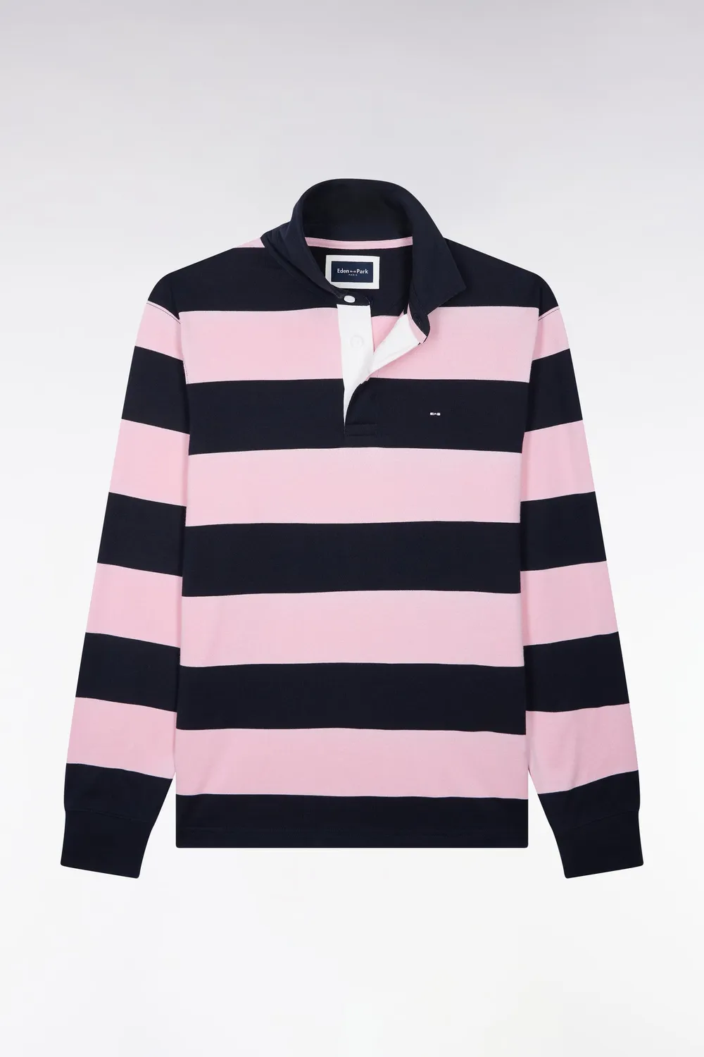 Eden Park Tradi Preppy H26MAIML0014 maillot coton rose marine
