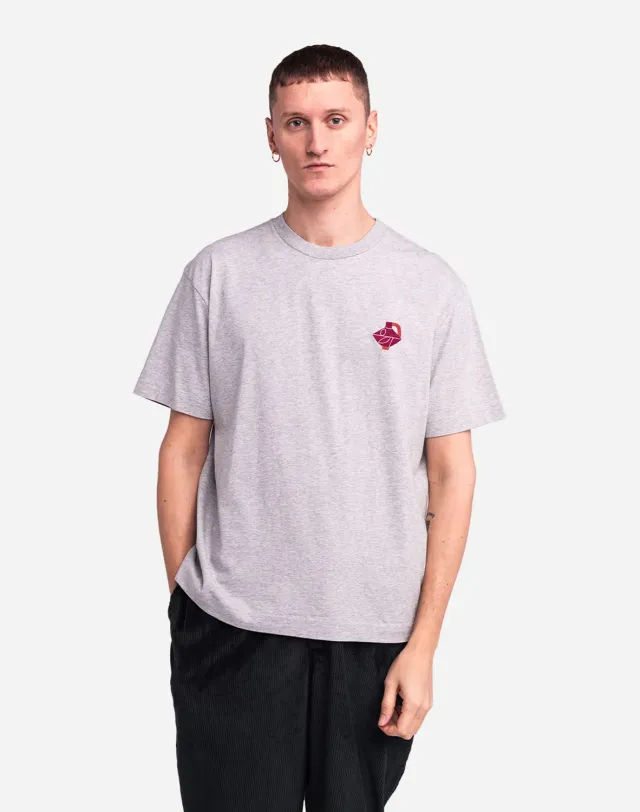 Olow Soleil d'hiver t-shirt gris chiné ample