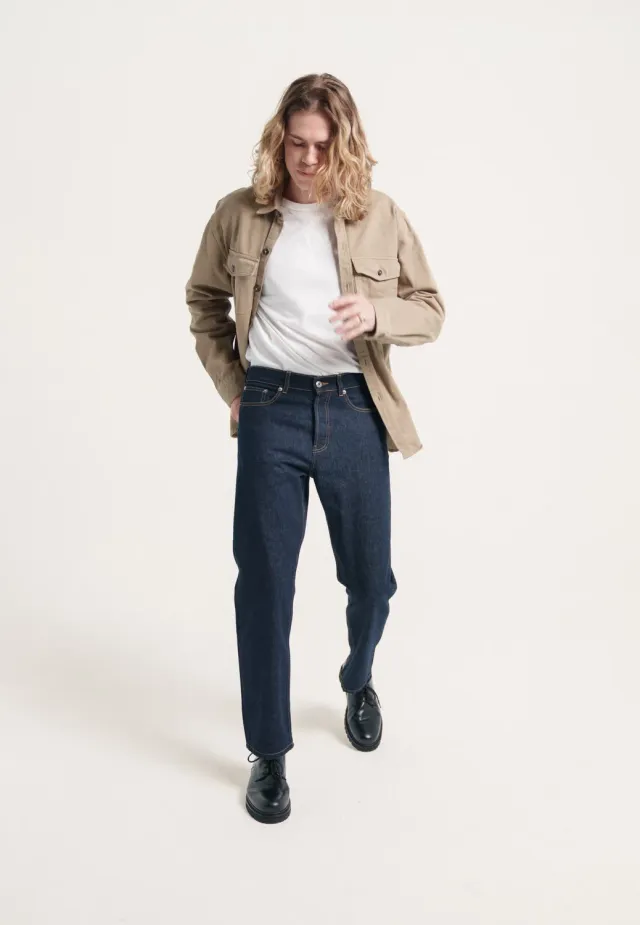 Loom Le jean droit pantalon denim brut 100% coton