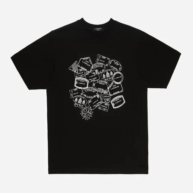 Labrum Passport Stamp t-shirt noir coton homme