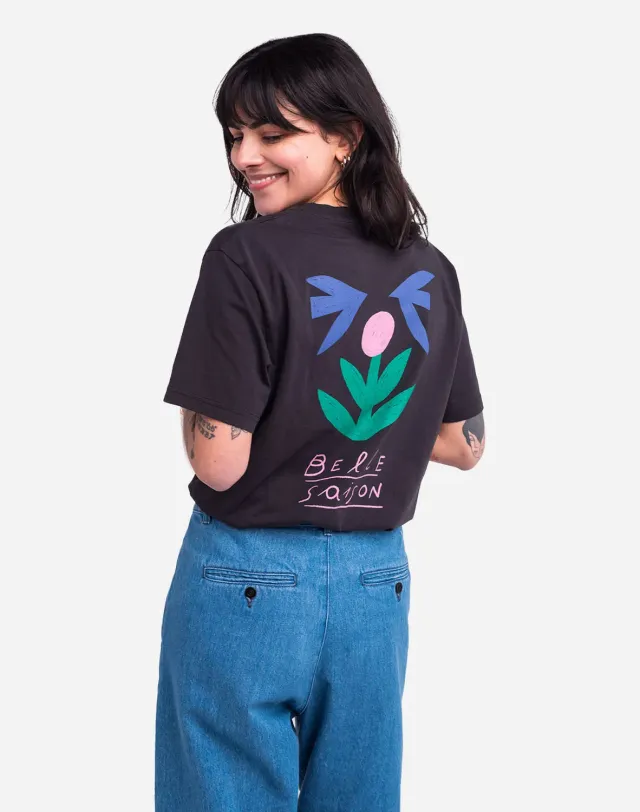 Olow Belle Saison t-shirt noir coton bio