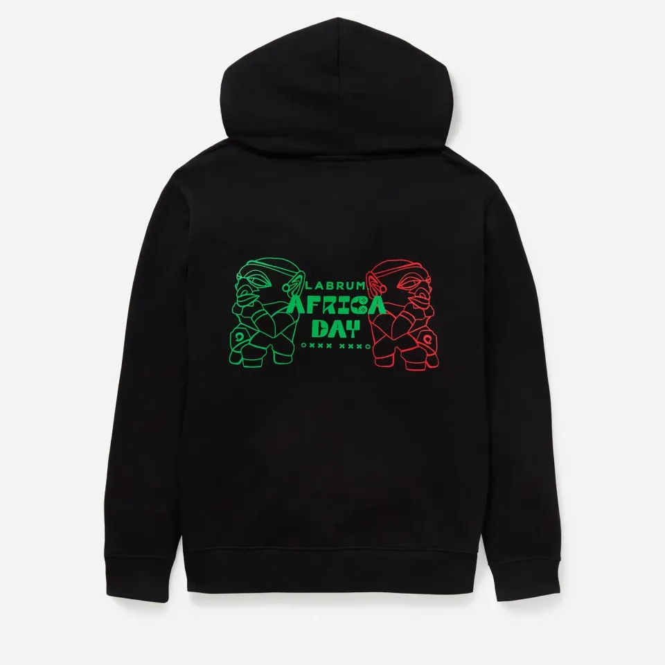 Labrum White Label hoodie Africa Day noir coton oversize