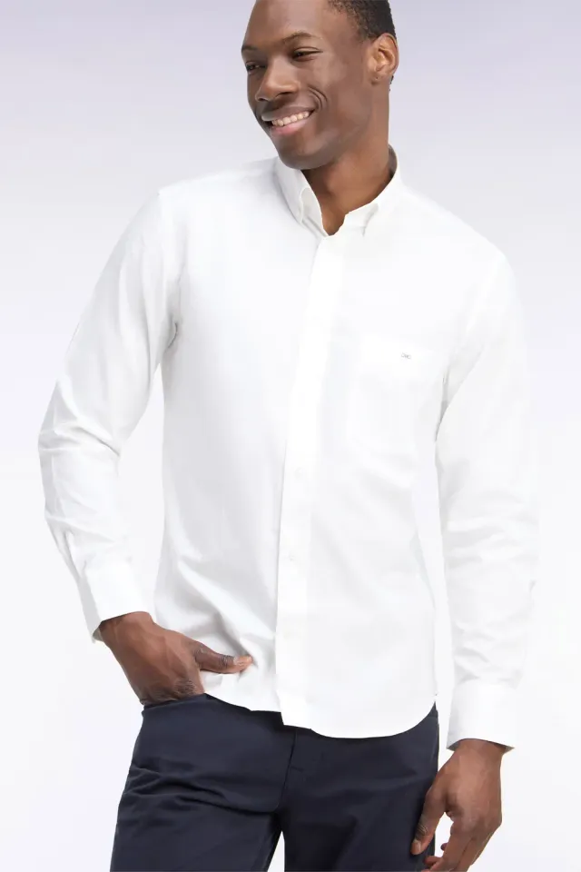 Eden Park Legend Rugby chemise coton blanc coupe droite