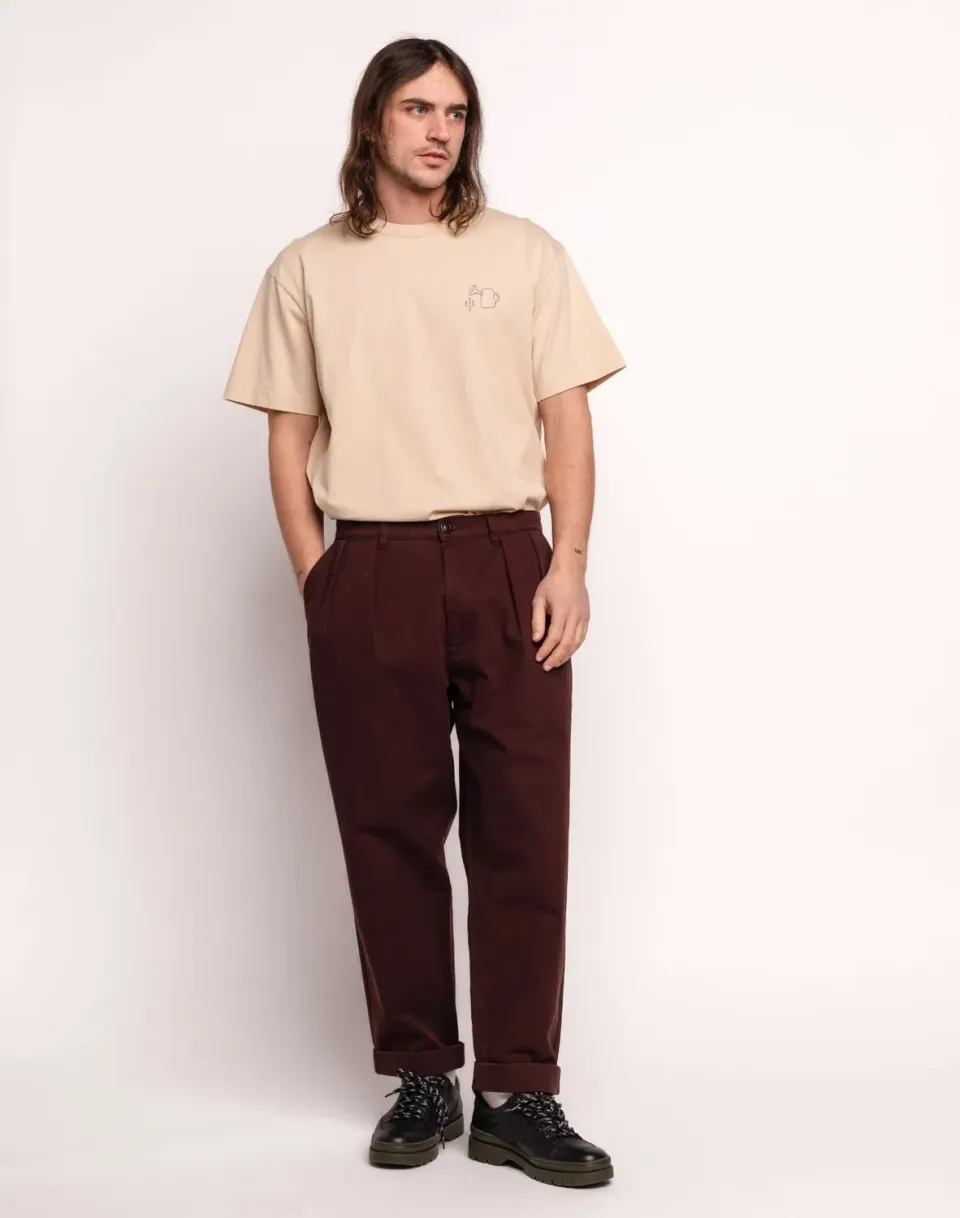 Olow Sembo pantalon chocolat large coton bio