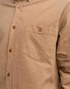 OLOW Afel Classico chemise taupe chanvre bio