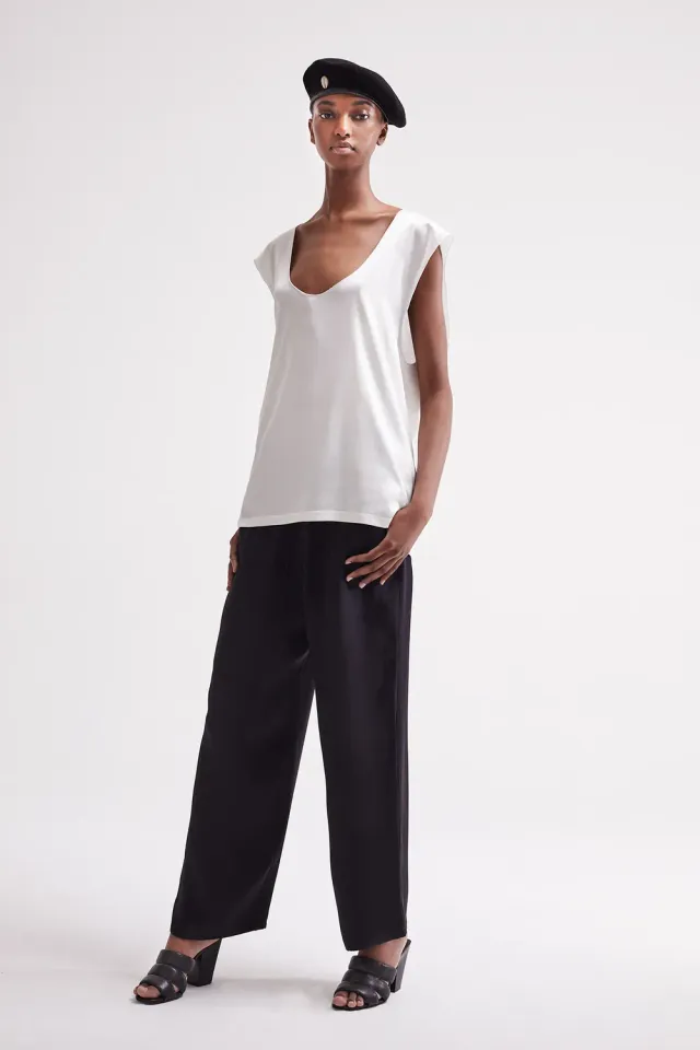 FRENCH DEAL pantalon MOVE satin de soie