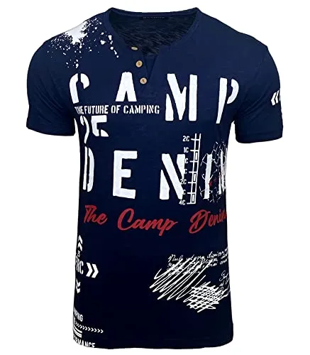 Subliminal Mode BX152 t-shirt col rond L bleu jean délavé