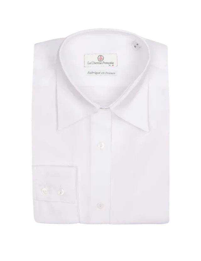 La Chemise Française Popeline Blanche chemisier femme col français