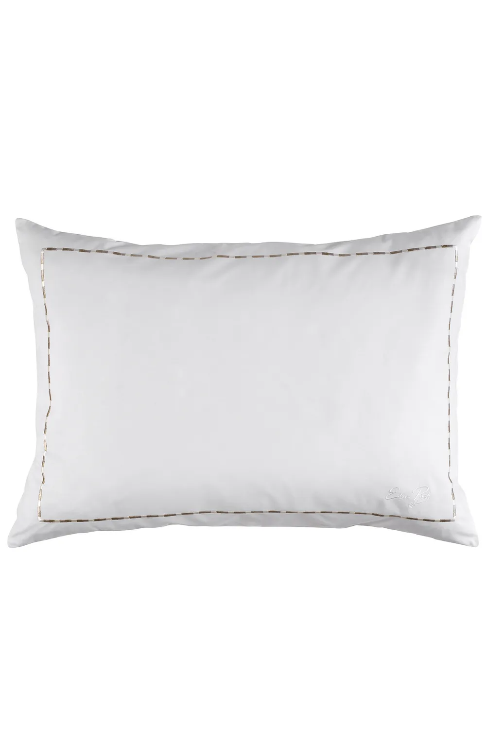 Eden Park 2 taies oreiller 75x50 percale coton blanc beige