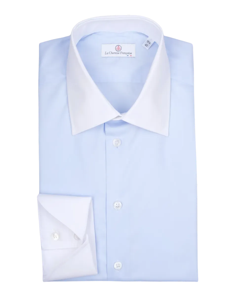 La Chemise Française Virtuose chemise homme bleu ciel popeline