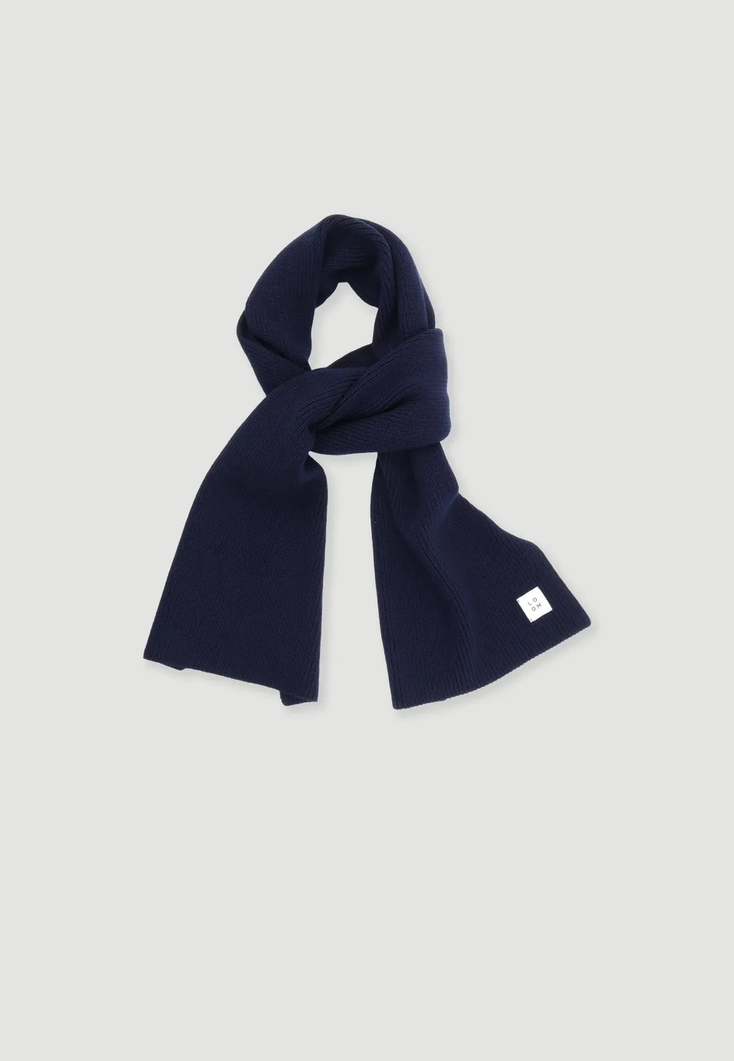 Loom écharpe laine mérinos bleu marine grande