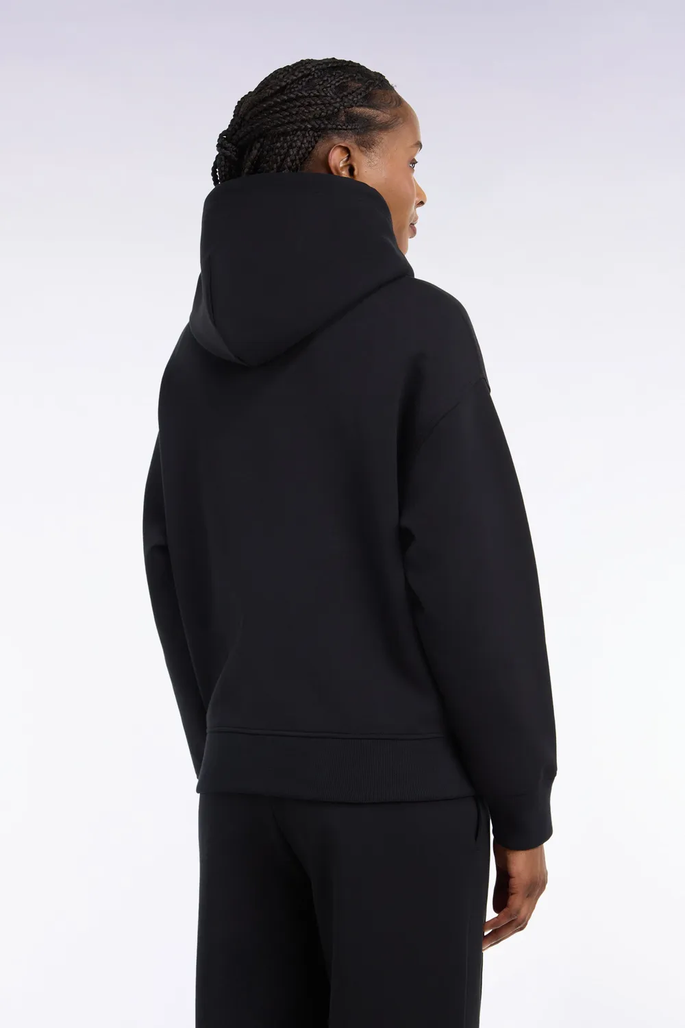 Eden Park sweat à capuche noir coupe loose unisexe