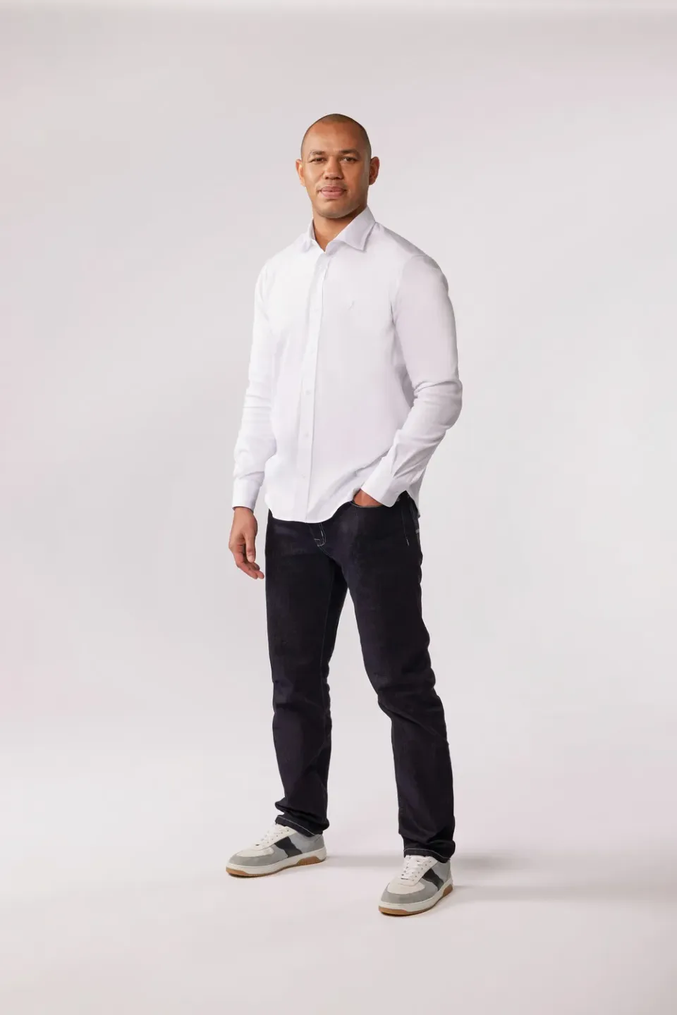 Eden Park x Racing 92 chemise blanche stretch ajustée