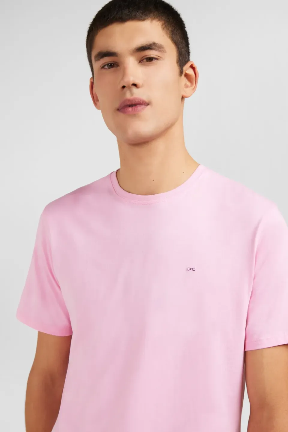 Eden Park t-shirt col rond coton Pima rose manches courtes