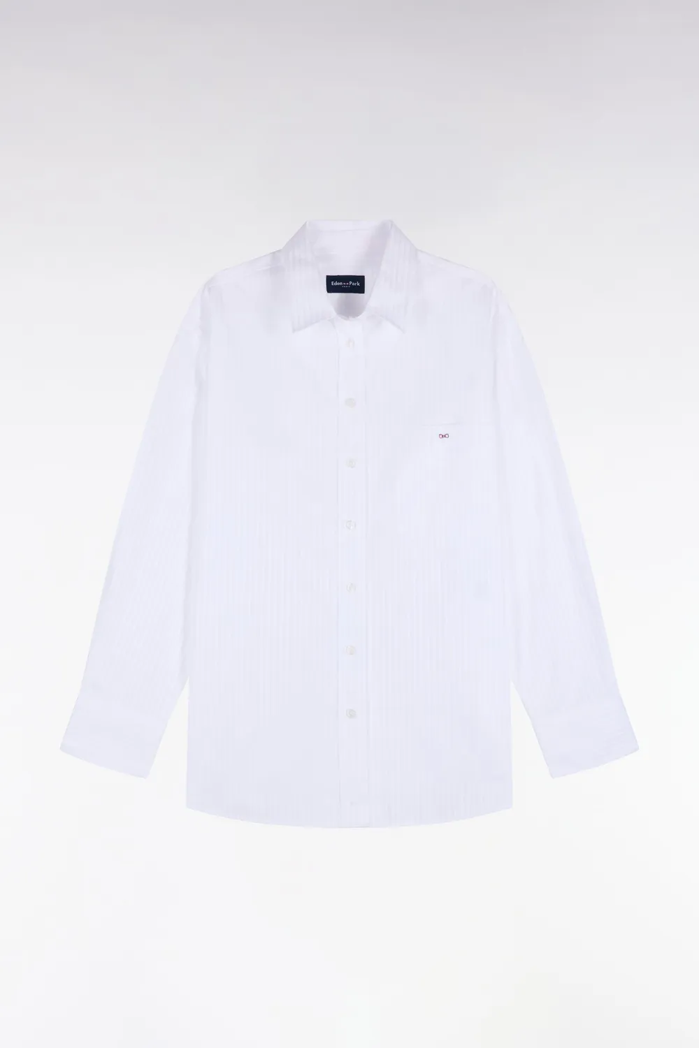 Eden Park chemise femme blanche rayures beige oversized