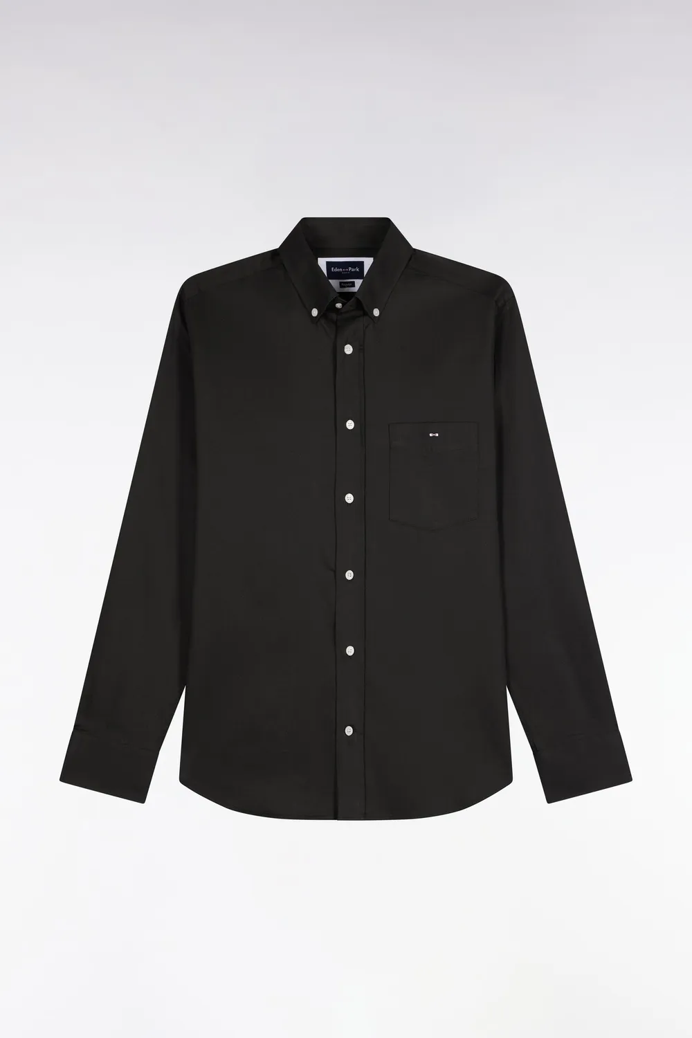 Eden Park chemise piqué coton homme kaki coupe droite
