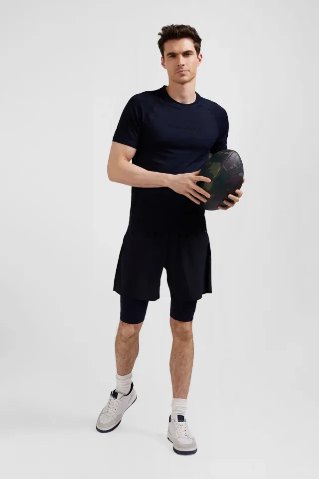 Eden Park cycliste stretch marine polyamide taille M