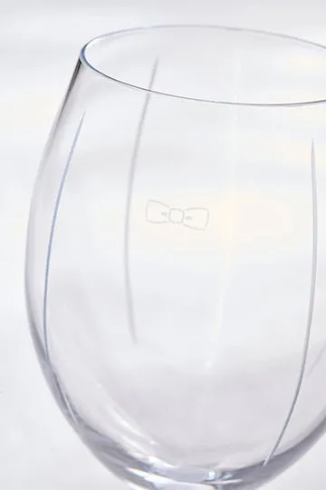 Eden Park lot 6 verres à vin nœud papillon transparent