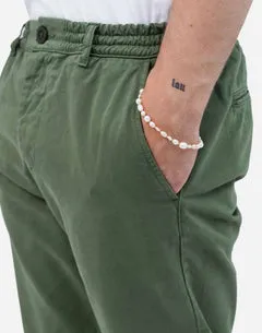 OLOW Chino pantalon vert olive coton