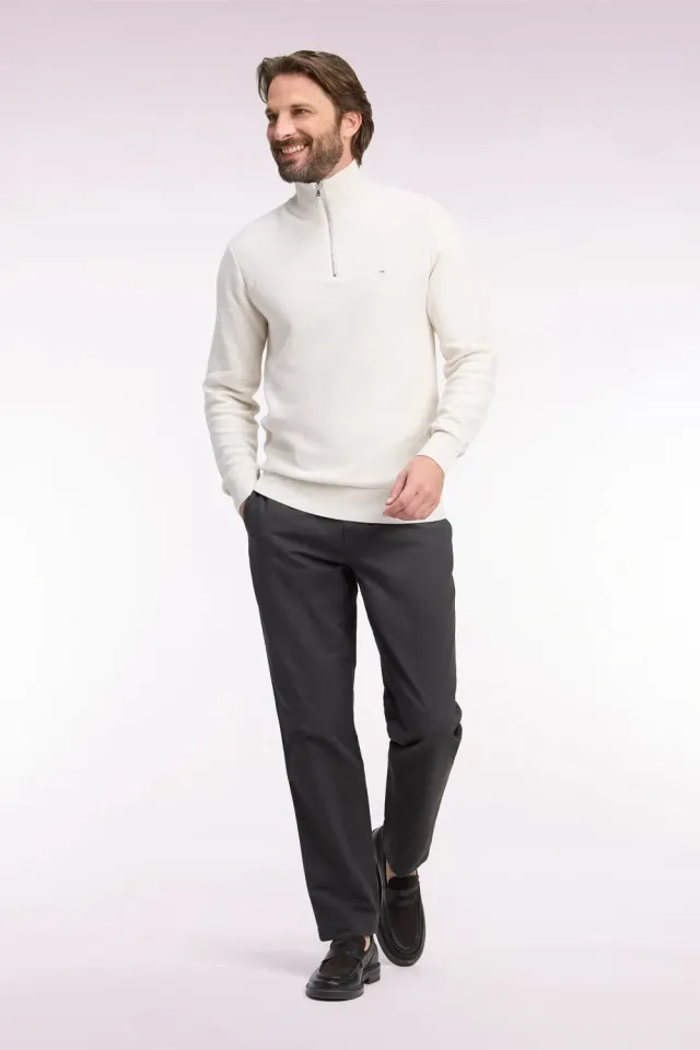 Eden Park Legend chino piqué coton pantalon kaki coupe regular