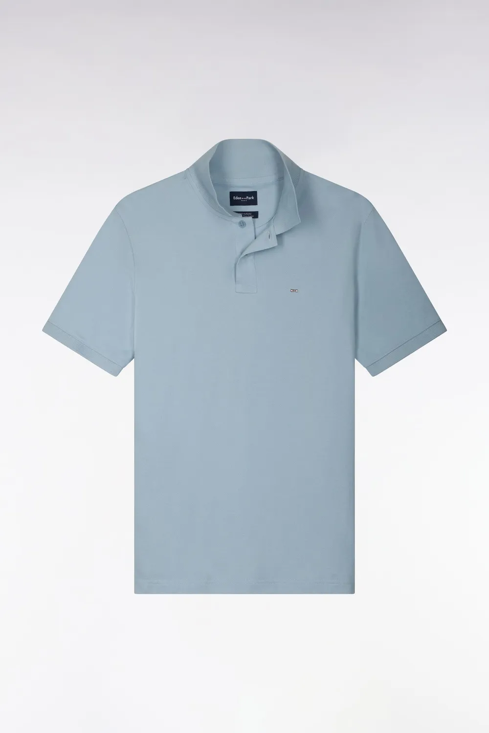 Eden Park Polo coton Pima ciel coupe droite